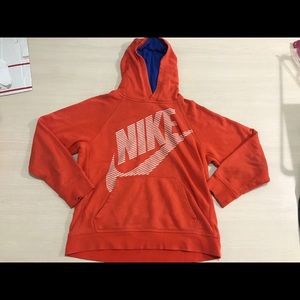 Boys Nike orange hoodie size large